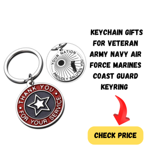 Thank You for Your Service Military Appreciation Retirement Keychain Gifts for Veteran Army Navy Air Force Marines Coast Guard Keyring for Thanksgiving Day Deployment Veterans Day Independence Day
